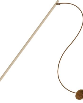 Cat Wand Toy for Indoor Cats, Wood Cat Stick Toy with Mushroom Catnip Toy,Interactive Cat Toy.