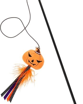 Halloween Cat Wand Toys, Interactive Cat Teasing Stick Multifunctional Wand Toy Kitten Stick Funny Pet Launcher