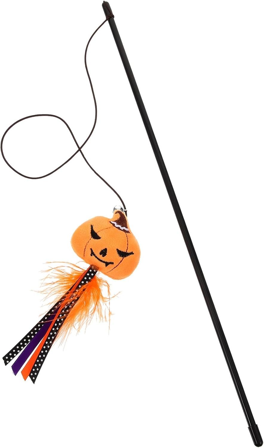 Halloween Cat Wand Toys, Interactive Cat Teasing Stick Multifunctional Wand Toy Kitten Stick Funny Pet Launcher