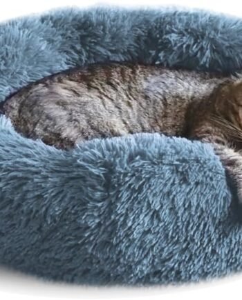 Cat Bed - Washable for Indoor Cats, Small, Large, Kitten, Small Dog - Anti-Anxiety Calming Pet Bed, Furniture, Round Nest