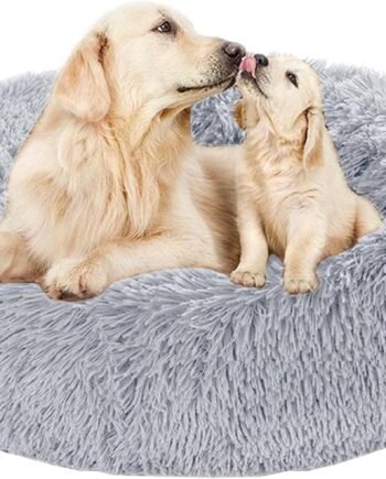 Pet Bed - Dog & Cat Sofa, Chew-resistant Donut Bed, Soft & Fluffy, Anti-Slip, Suitable for All Year