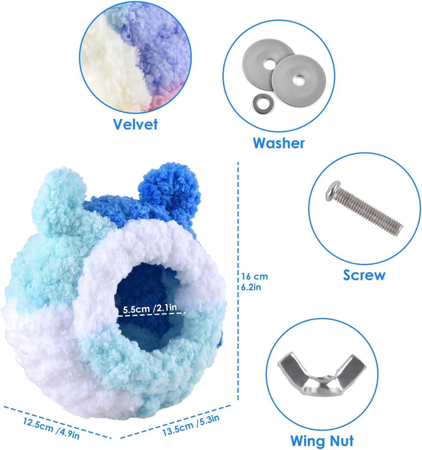 Conure Nest, Bird Breeding Nest Parrotlet Snuggle Hut Lovebird House Bed for Conure Lovebird Canary Finch Coneshape Birds Hamster Small Pets