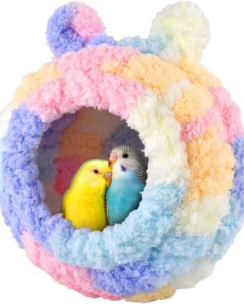 Lovebird Nest, Bird Breeding Bed Parrot Snuggle Hut Conure House for Budgie Cockatiel Conure Lovebird Canary Finch Hamster Small Pets
